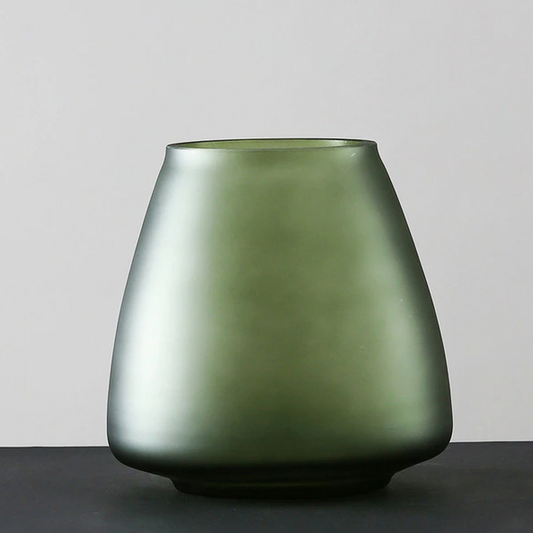 Decorative Frost vase in green color 