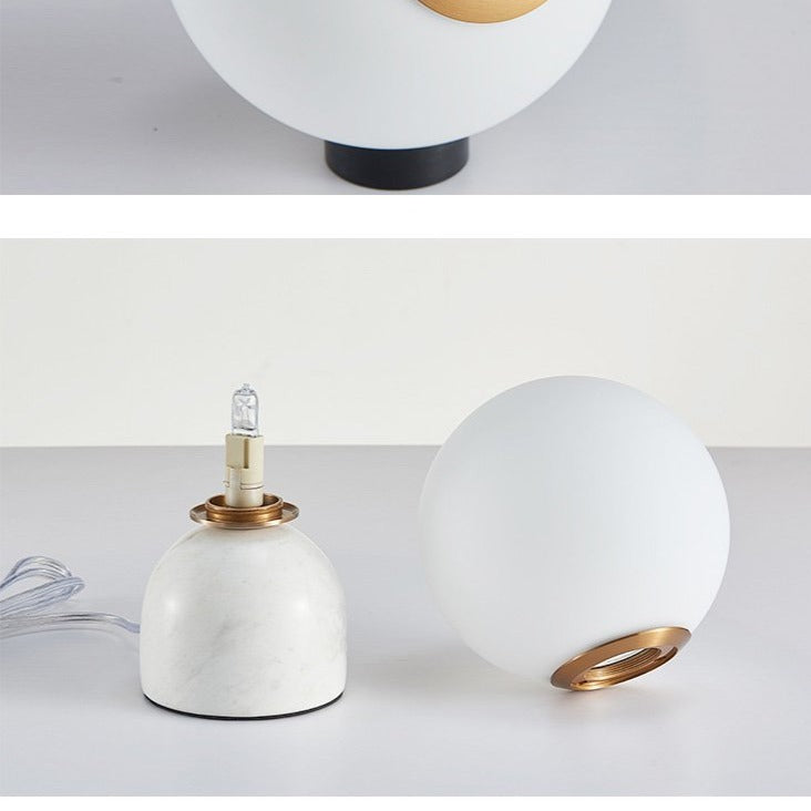 blub of Marble Base Sphere Lamp
