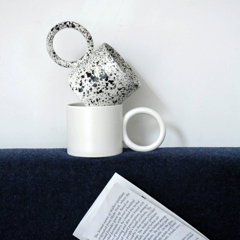 Ceramic Coffee Mugs white mug with enamel and white mug  plain