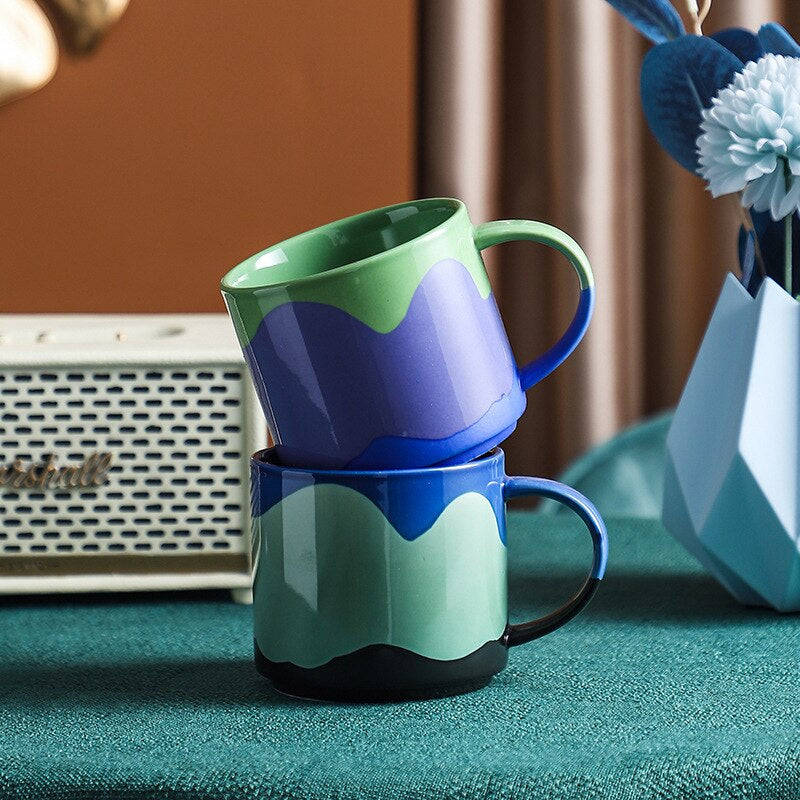  Stackable Ceramic Coffee Mugs