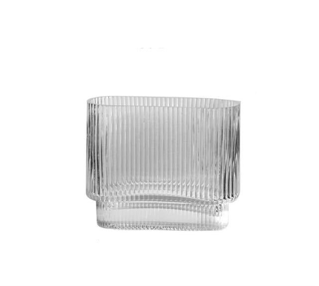 Fluted Glass Vase 
