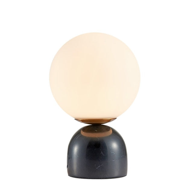 Marble Base Sphere Lamp